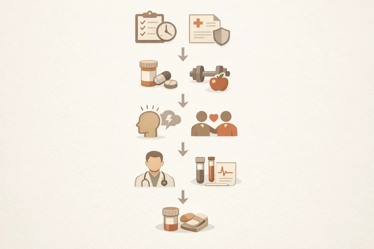 Flowchart of a clinician assessment for male sexual concerns