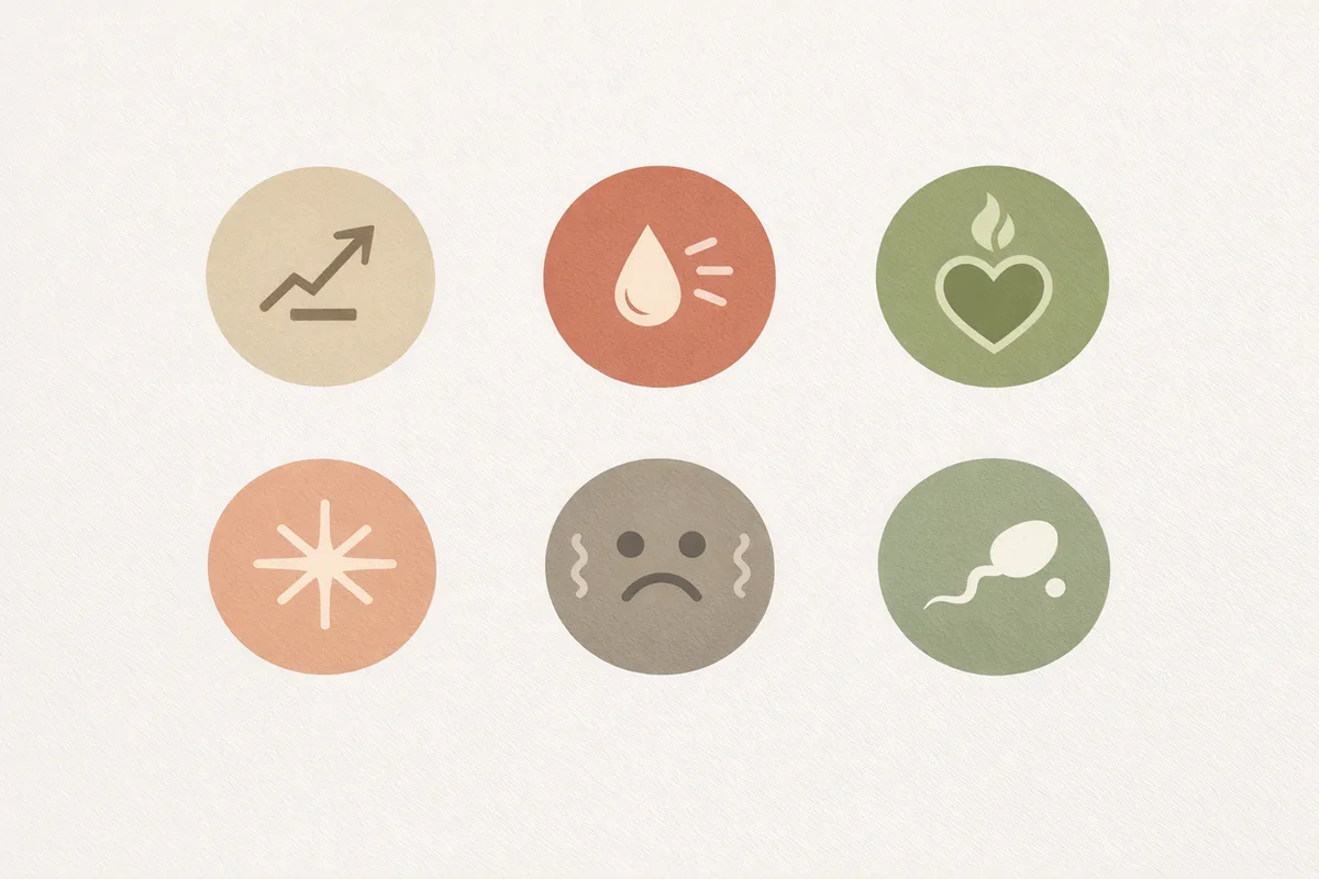 Infographic categorising common male sexual health concerns