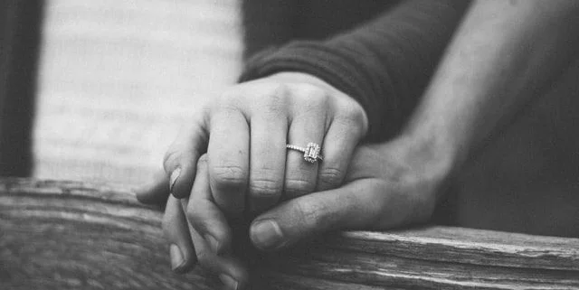 supporting hand of woman